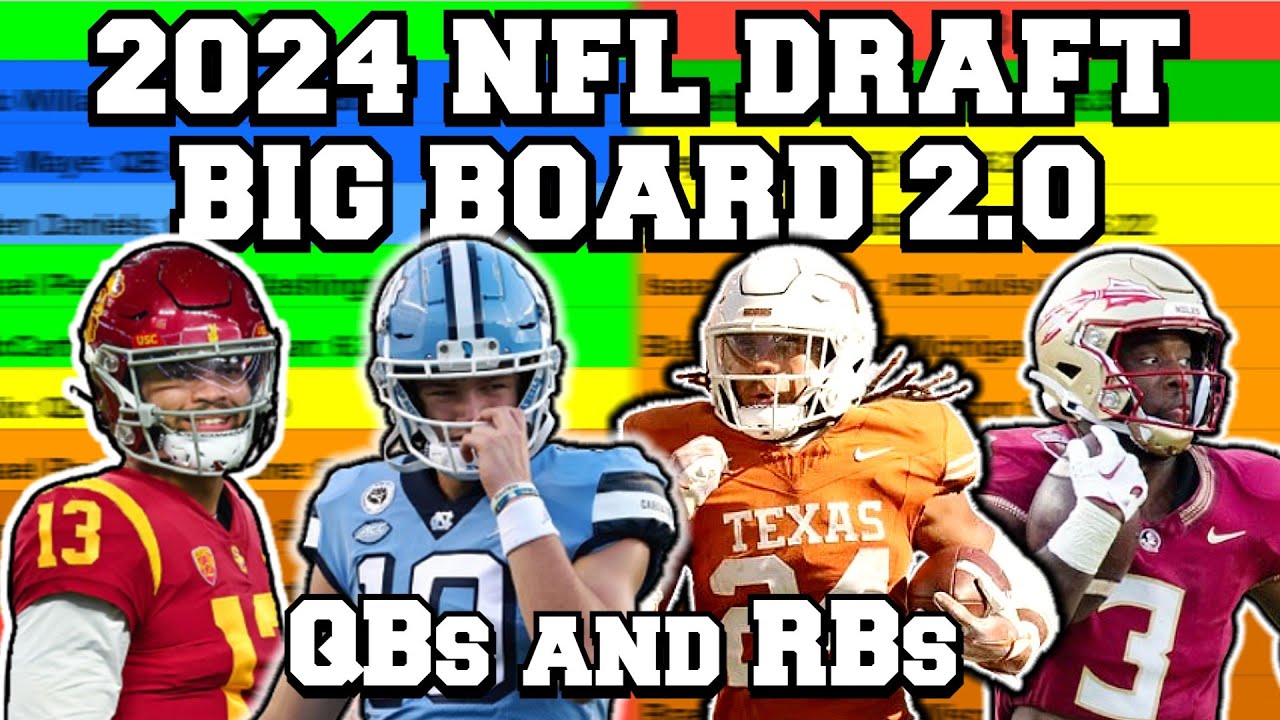 2024 NFL Draft Board 2.0!! QBs and RBs Grades!