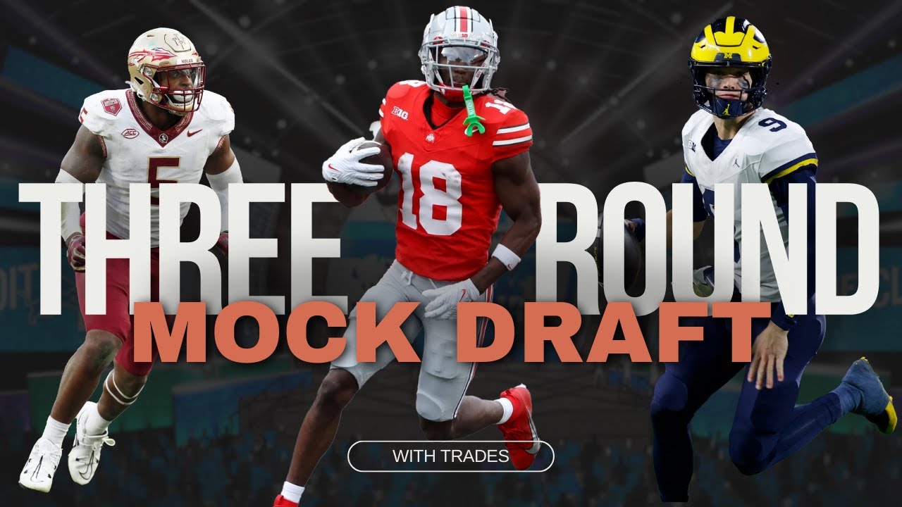 3 ROUND 2024 NFL Mock Draft WITH TRADES | Post-Free Agency 2024 NFL Mock Draft Round One