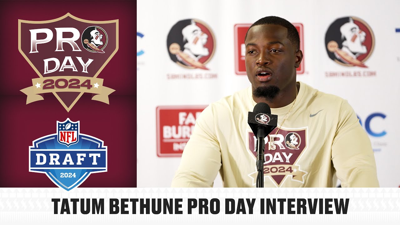 FSU Football | TATUM BETHUNE  2024 FSU Pro Day Interview | NFL Draft