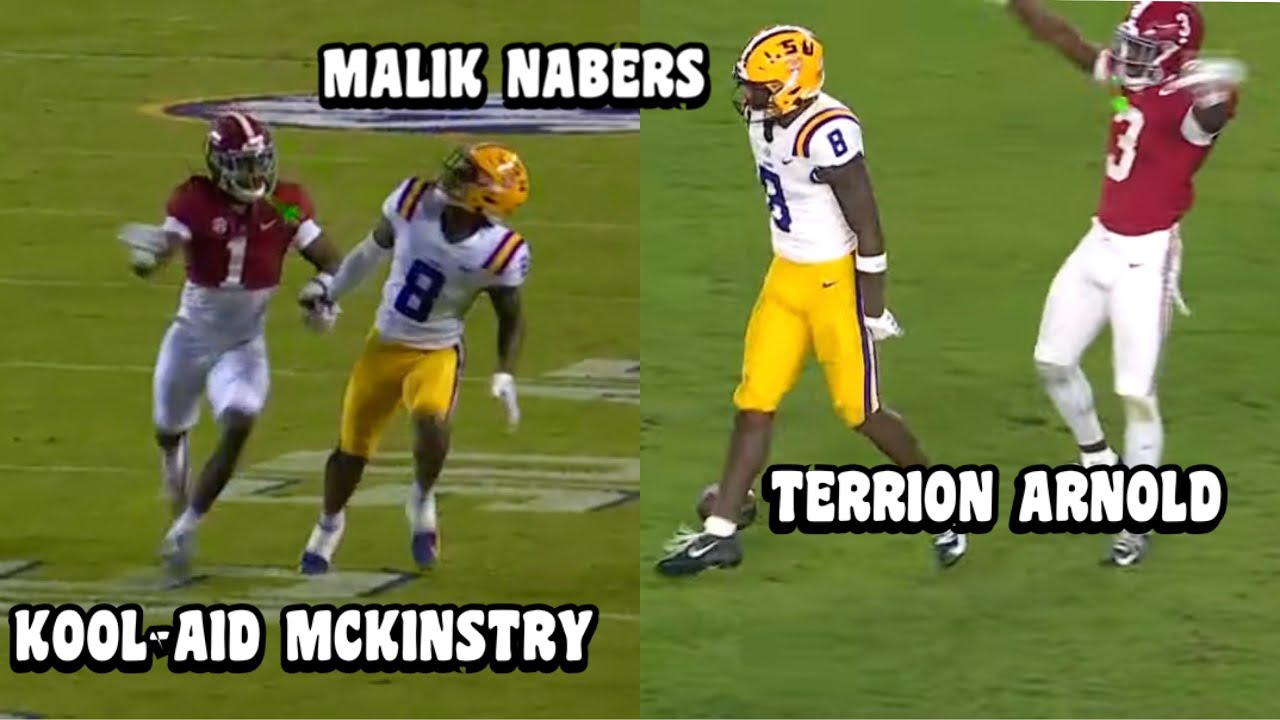 Malik Nabers Vs Terrion Arnold & Kool Aid Mckinstry 🔥 (2024 NFL Draft) WR Vs CB Matchup