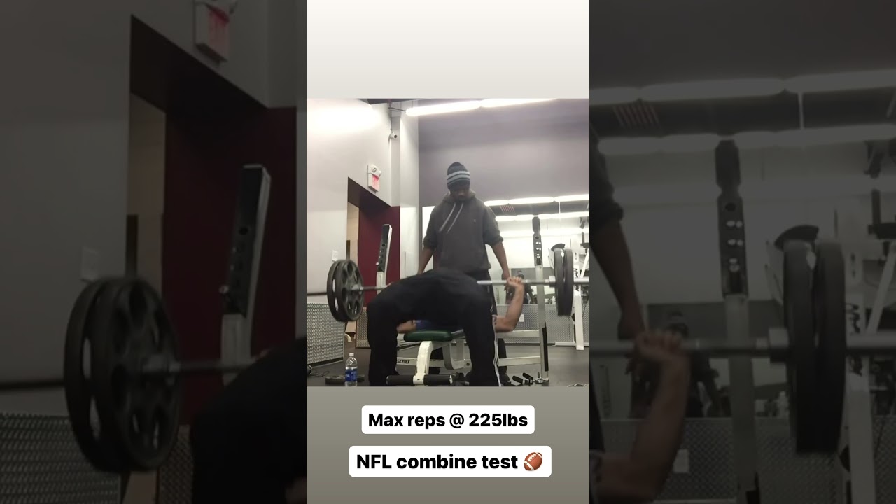 NFL combine bench press test 19 Reps.. 💪 #football #lift #weights