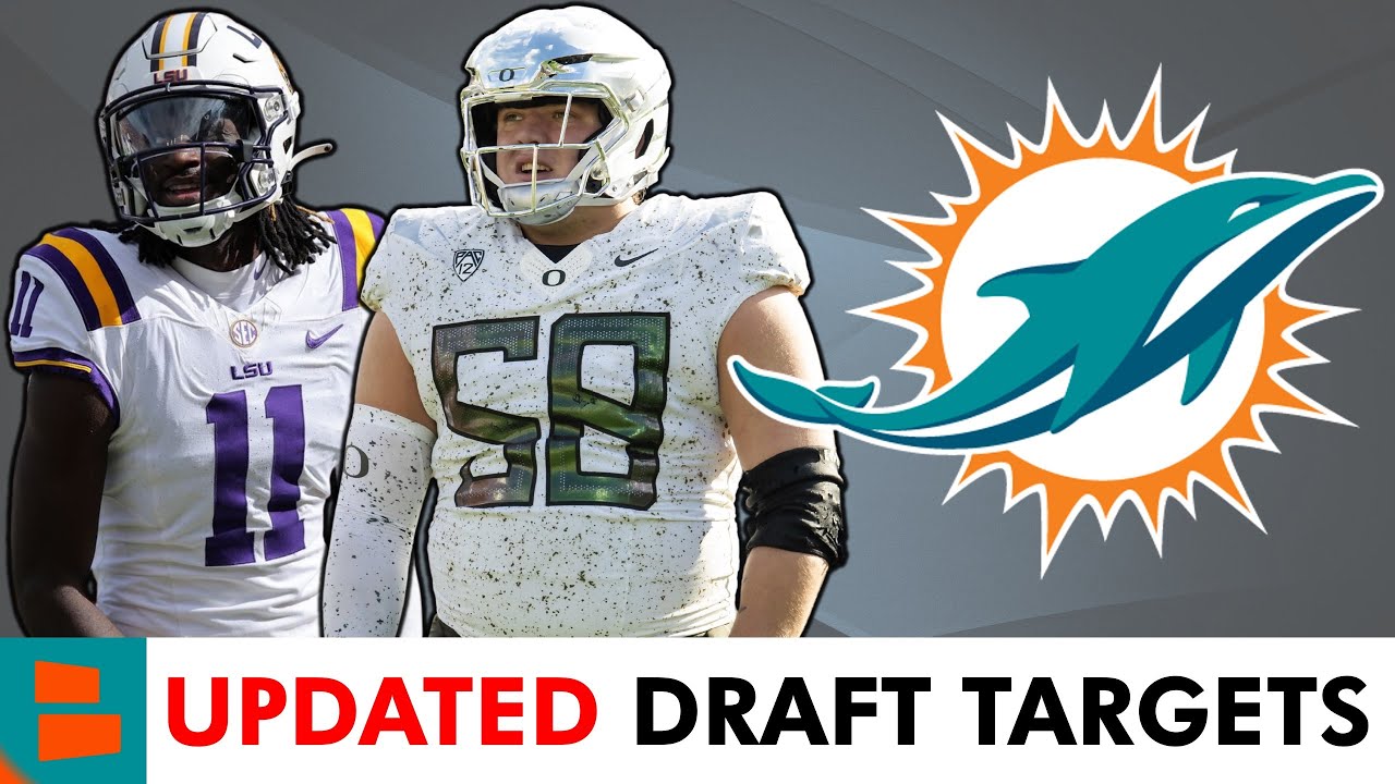 UPDATED Dolphins Round 1 NFL Draft Targets After Week 2 Of 2024 Free Agency | Dolphins Draft Rumors