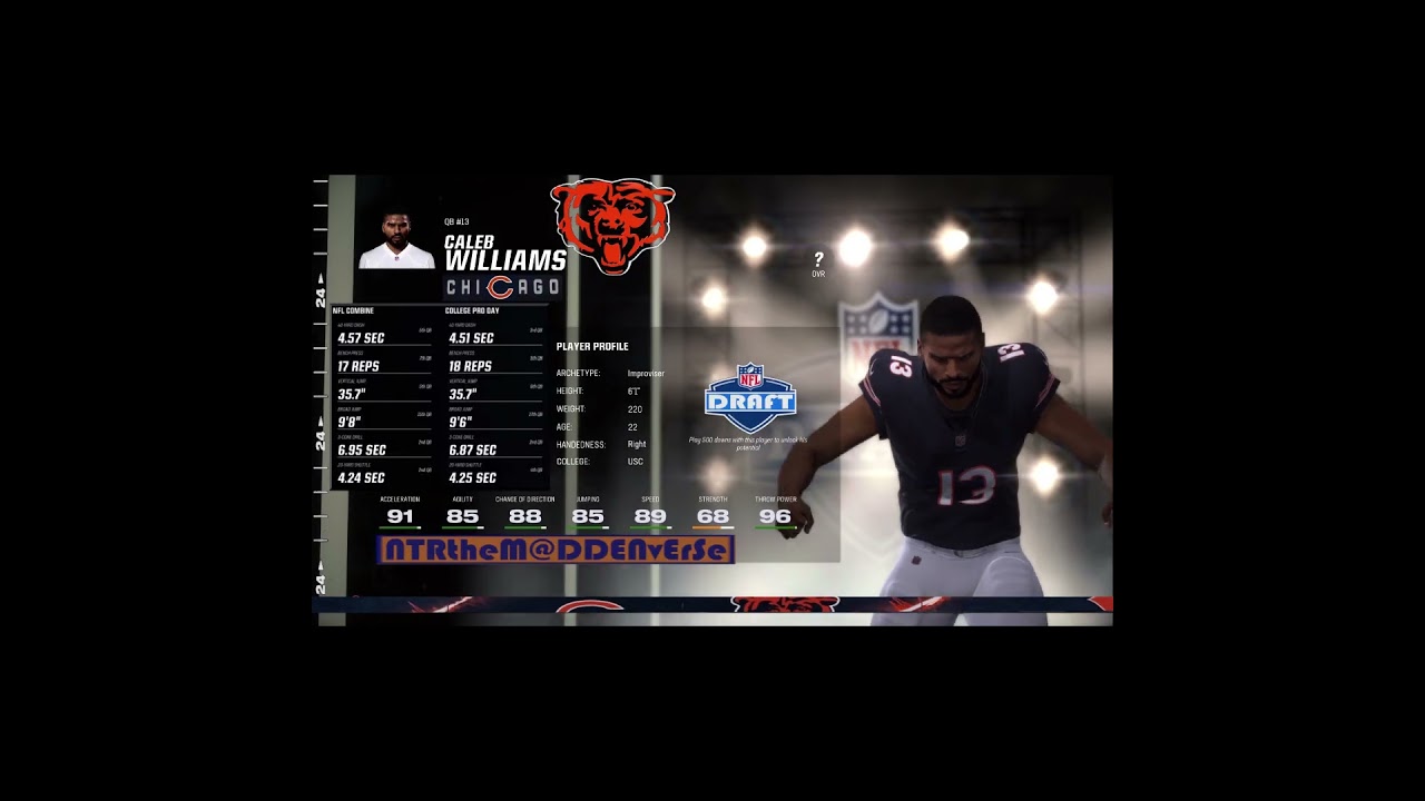 2024 NFL Draft Pick 1 BEARS #chicagobears #nfldraft #fantasyfootball #madden24 #calebwilliams #usc