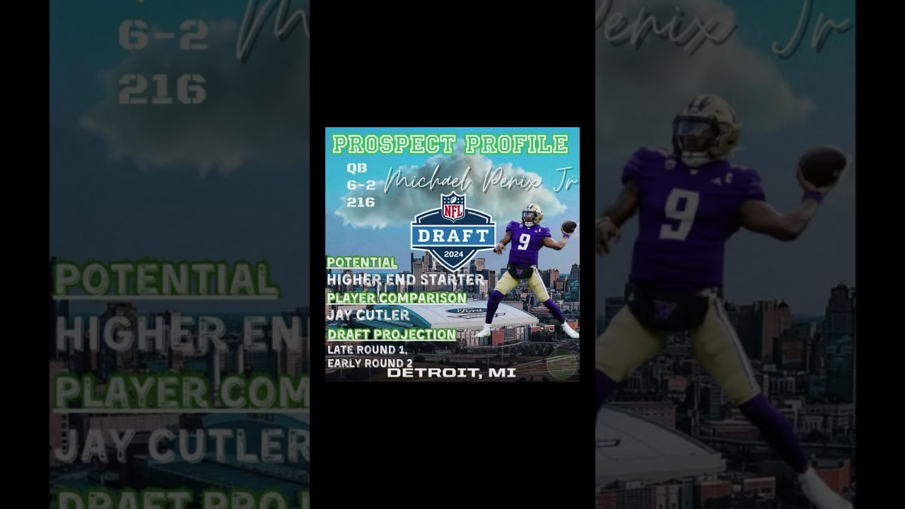 Michael Penix Jr NFL Draft Prospect Profile Preview #shorts #nfldraft2024 #nflshorts