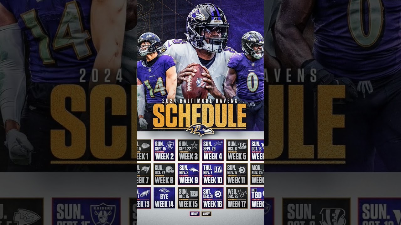 Ravens Schedule Released #lamarjackson #nfl #football #baltimoreravens #viralvideo