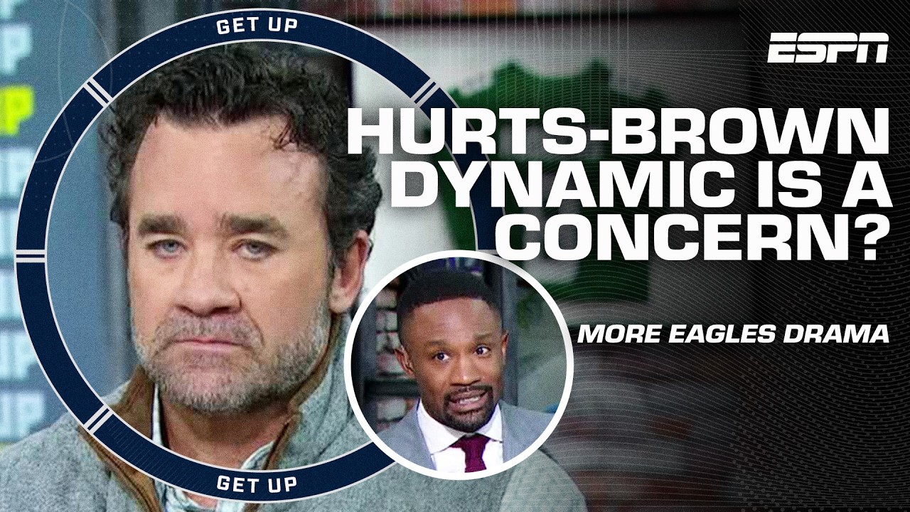 Jeff Saturday SCOLDS Eagles’ ‘hurt feelings’ over Hurts-Brown drama 👀 | Get Up