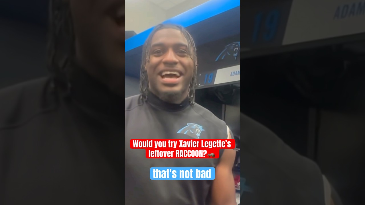 Would you try Xavier Legette’s leftover RACCOON?🦝 #nfl #football #nflnews  #xavierlegette