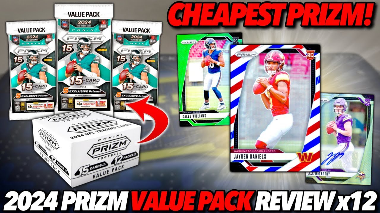 Are the CHEAPEST Retail Packs worth it? 🤔 2024 Panini Prizm Football Value Cello Pack Box Review x12