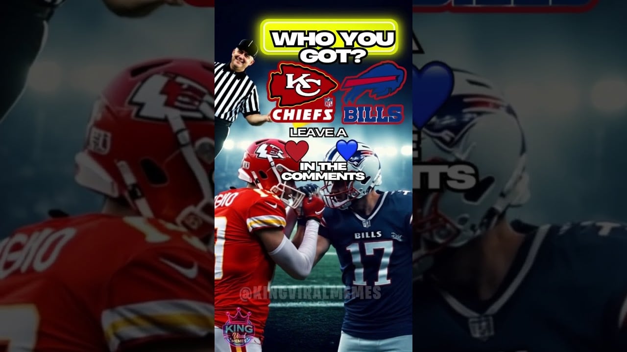 Chiefs❤️ Vs. Bills💙this weekend, who you got? #nfl #nflnews #nflmemes