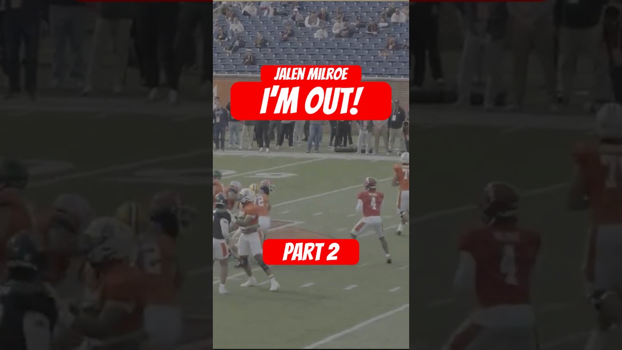 Jalen Milroe – IM OUT! Part 2 #seattleseahawks #nfl #nflnews #seahawks