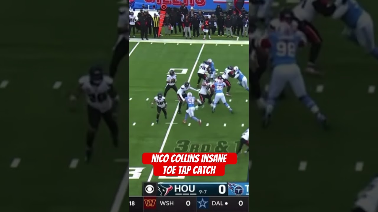 Nico Collins Insane Toe Tap Catch #nfl #nflnews #nflupdates #houstontexans #cjstroud #shorts #fyp