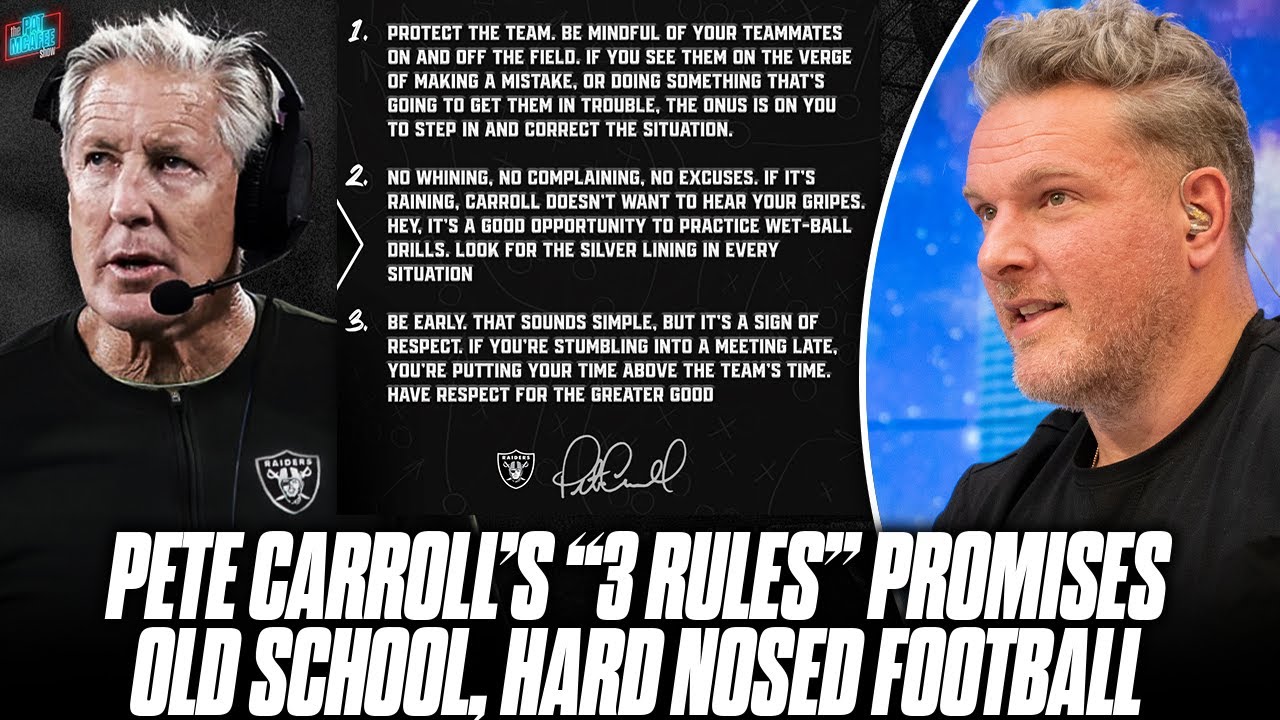 Pete Carroll Wants To Bring OLD SCHOOL Football To The Raiders… | Pat McAfee Show