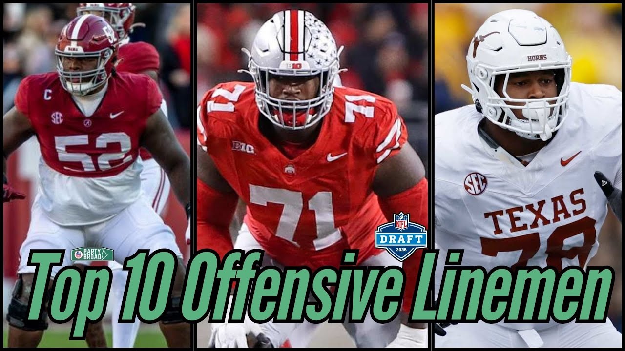 Ranking THE TOP 10 O-Linemen in the 2025 NFL Draft 🏈 JOSH SIMMONS AT THE TOP 🔥 Analysis + Highlights