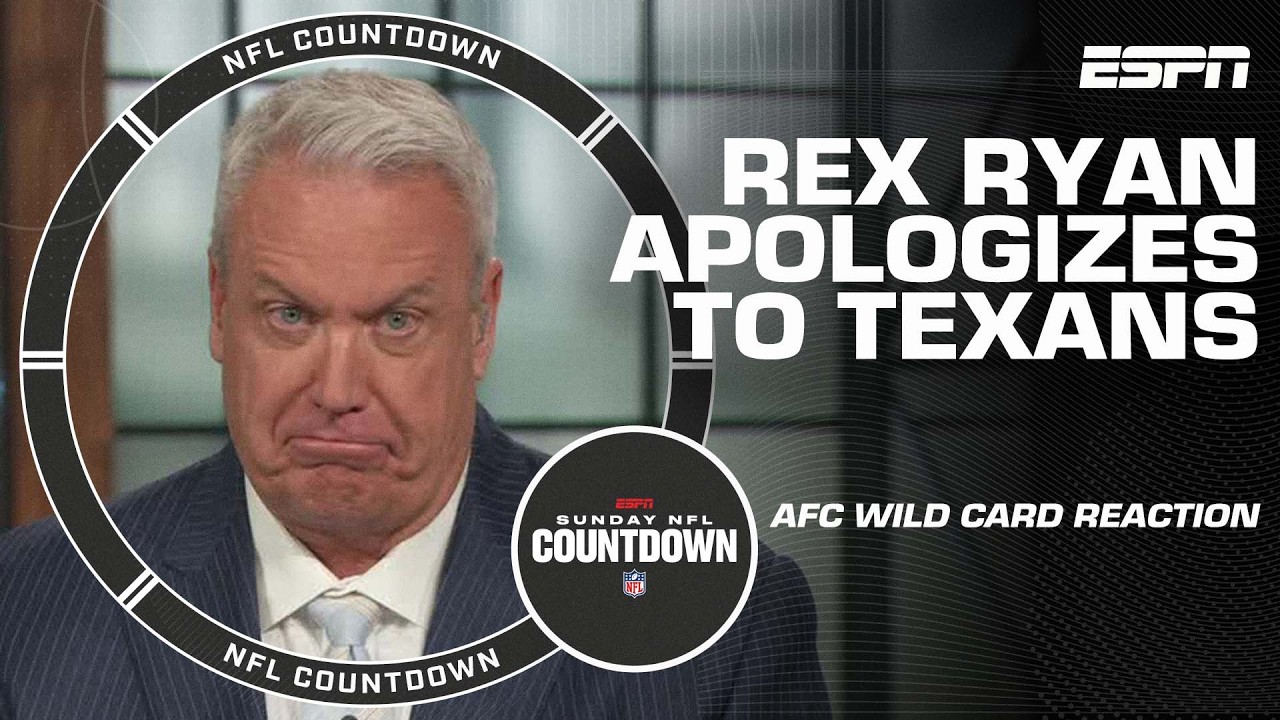 Rex Ryan APOLOGIZES to the Texans after Wild Card win over Chargers 👀 | NFL Countdown