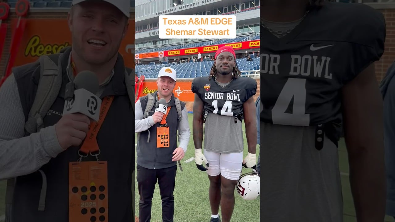 Shemar Stewart says he’ll be DROY in 2025?!?! #seniorbowl #texasaggies #nfldraft