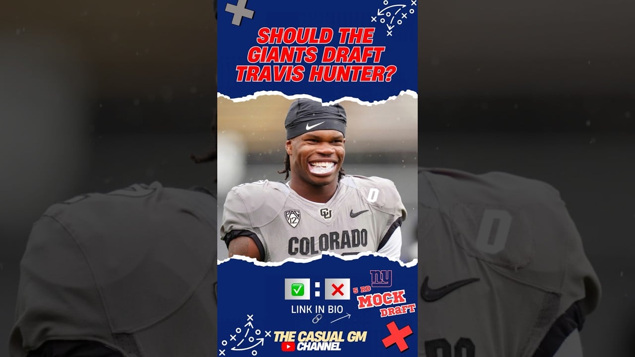 Should the Giants Draft Travis Hunter? #nflmockdraft #nygiants #nfldraft #mockdraft