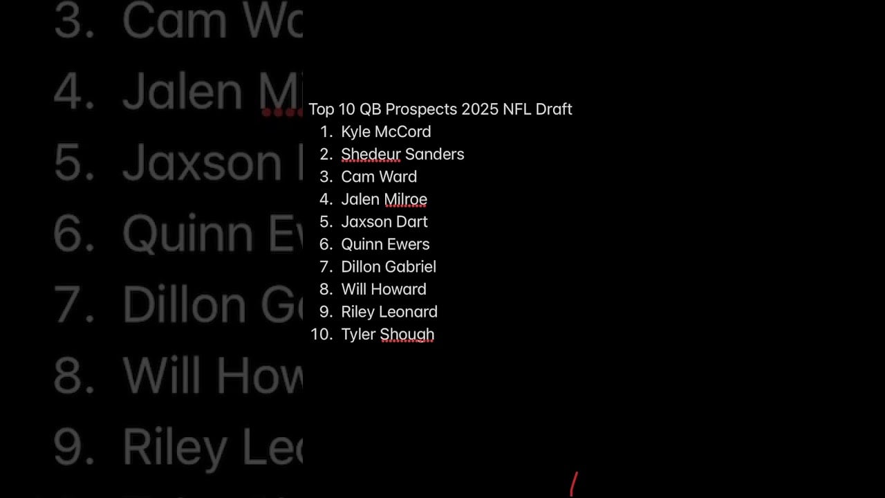 top 10 #qb prospects in the 2025 nfl draft #cfb #nfl #quarterback #shorts