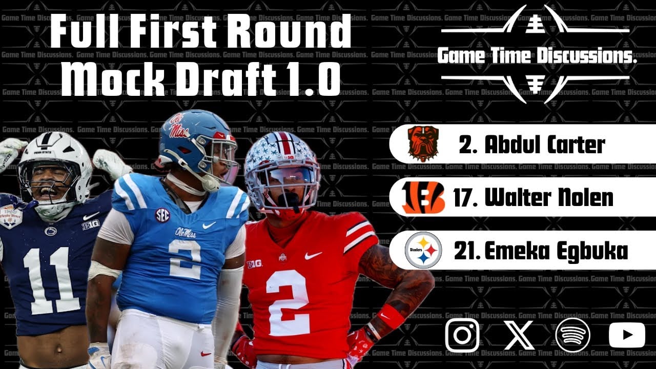 2025 NFL Mock Draft 1.0 | Full First Round Predictions and Top Prospects!