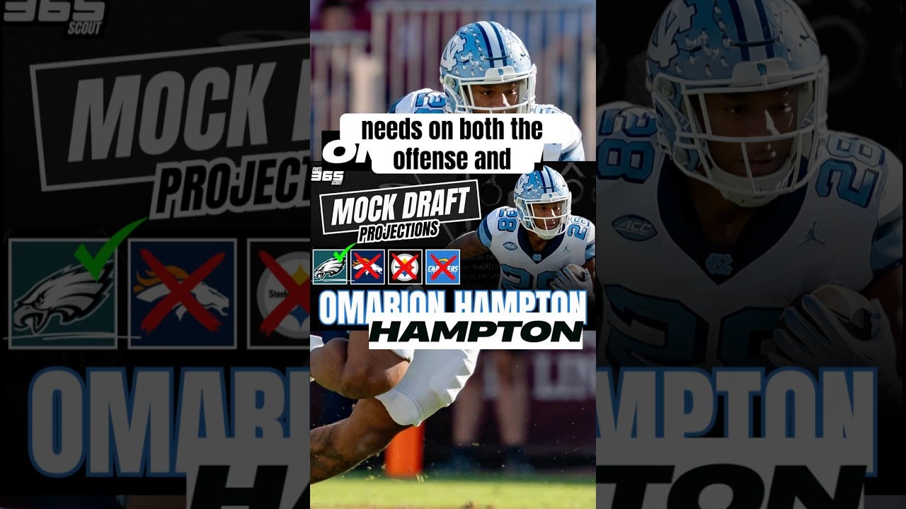 2025 NFL Mock Draft: Omarion Hampton Drafted In The First Round? #foryou #shorts