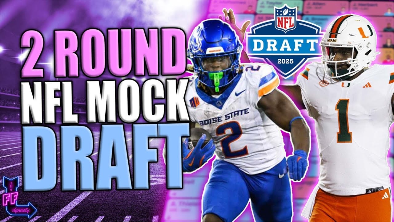 2025 NFL MOCK DRAFT REVIEW – 2 Rounds Skill Pos Highlight – Dynasty Fantasy Football Rookie Mock