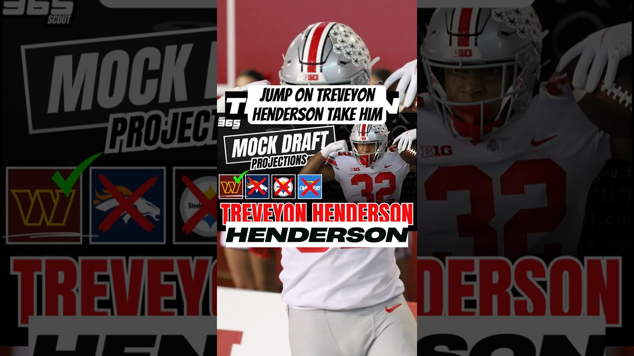 2025 NFL Mock Draft: TreVeyon Henderson Lands in Round 1! #foryou #shorts