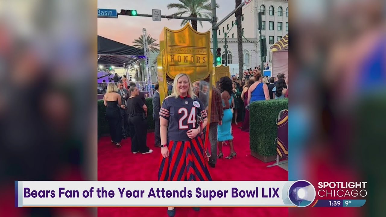 Bears Fan of the Year Attends Super Bowl LIX