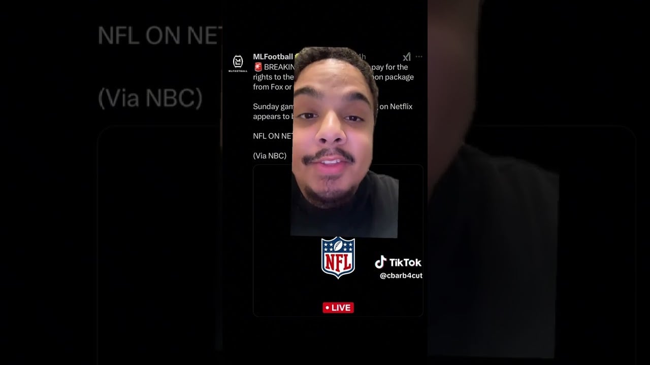 Breaking News Streaming App: Netflix is looking to get the NFL Sunday games package in the future