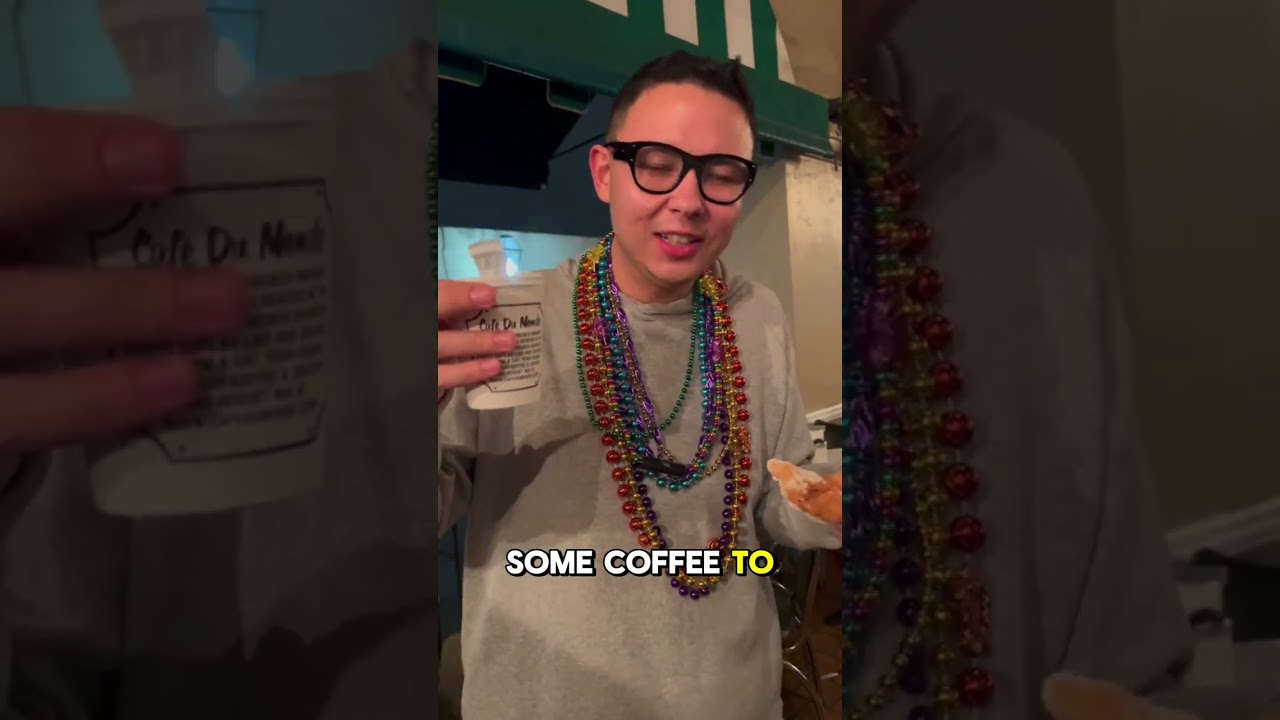 Chiefs Fan Tries Cafe Du Monde Beignet #nfl #nflnews #superbowllix #chiefs