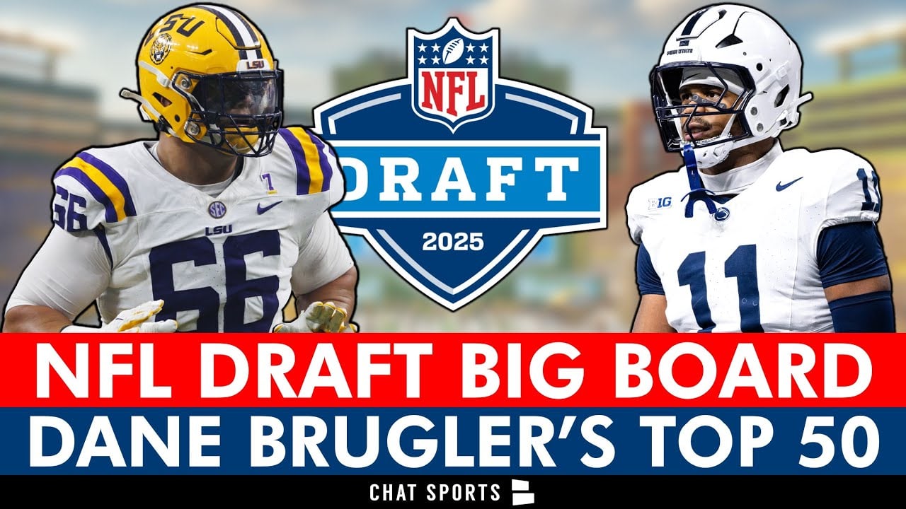 Dane Brugler’s 2025 NFL Draft Big Board For The Athletic: Top 50 NFL Draft Prospects