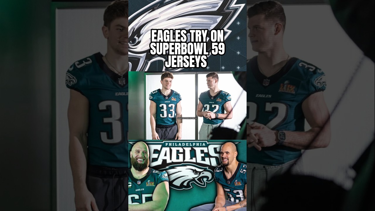 FIRST LOOK! Eagles try on Jerseys for SUPERBOWL 59 vs Chiefs FIRST LOOK! Eagles try on Jerseys for SUPERBOWL 59 vs Chiefs