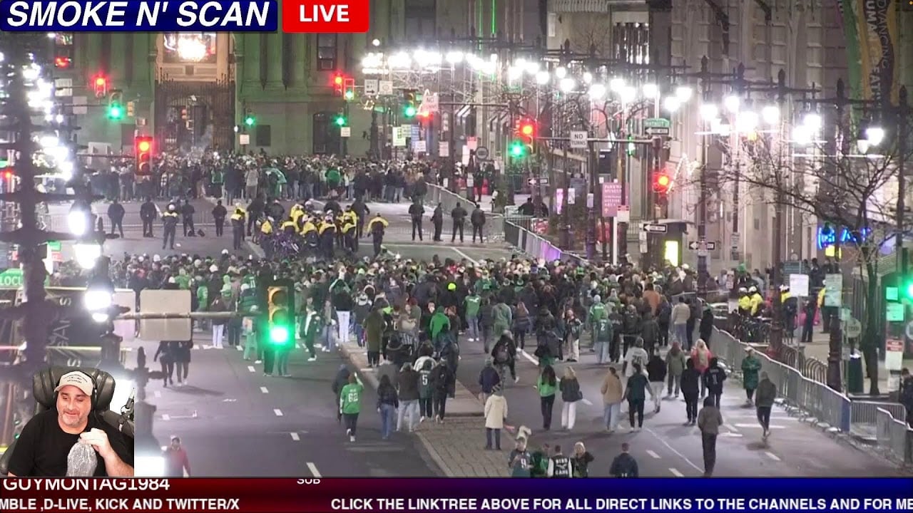 LIVE IN THE STREETS OF PHILADELPHIA AFTER SUPER BOWL LIX VICTORY #SUPERBOWL #PHILADELPHIAEAGLES