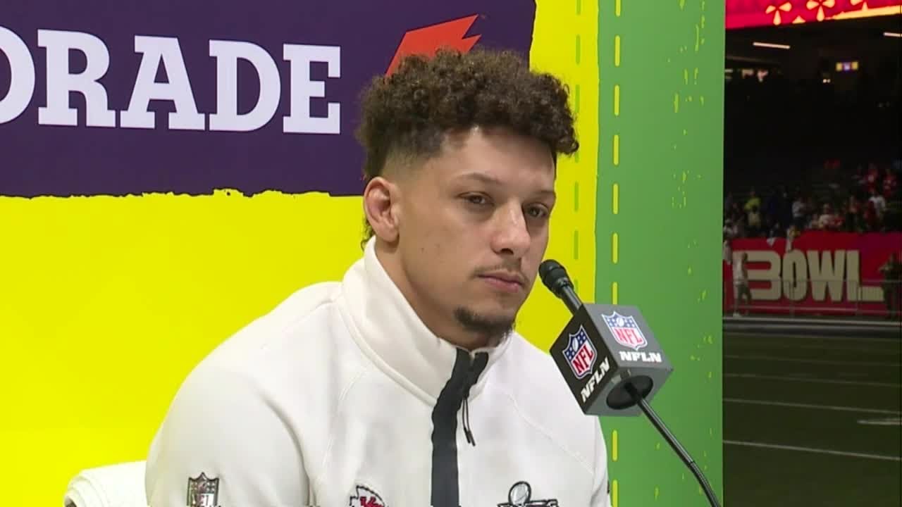 Mahomes speaks at opening night ahead of Super Bowl LIX