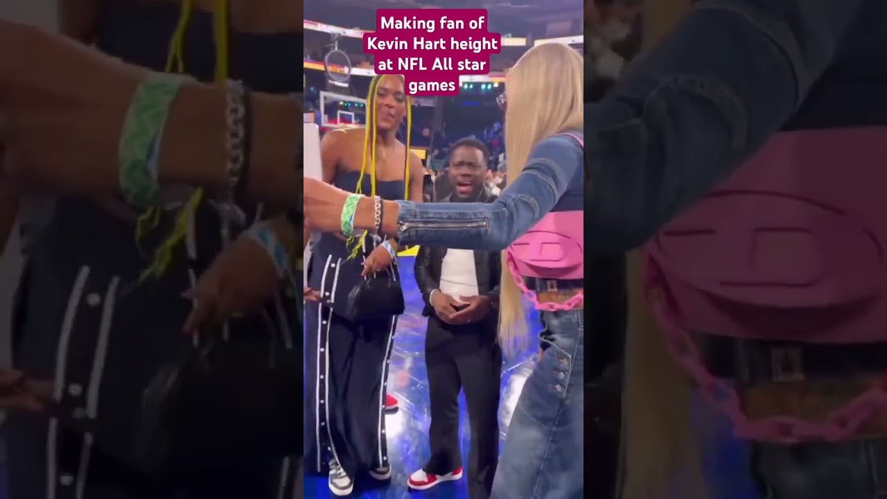 NFL Players make fan of Kevin Hart Height #nfl #NFLAllstarGames #news