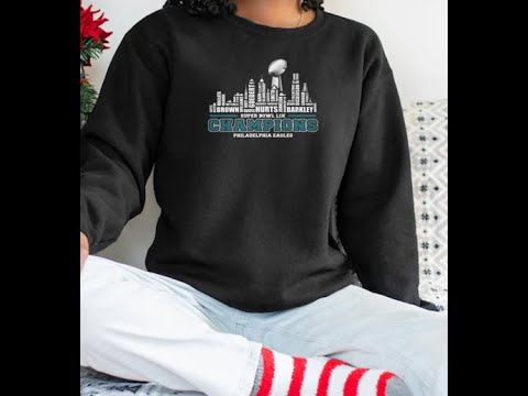 Philadelphia Eagles The Champions 2025 Super Bowl LIX Skyline T-Shirt