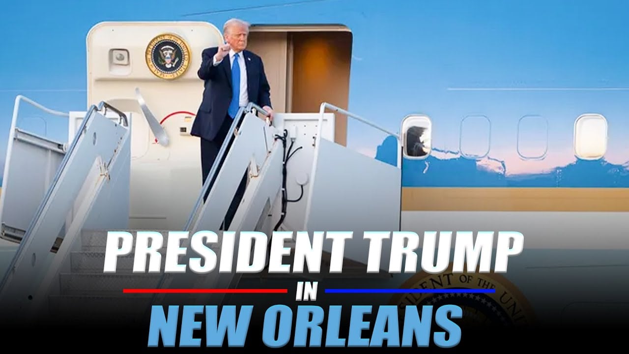 President Trump arrives in New Orleans I Super Bowl I USA I America I NFL I Football