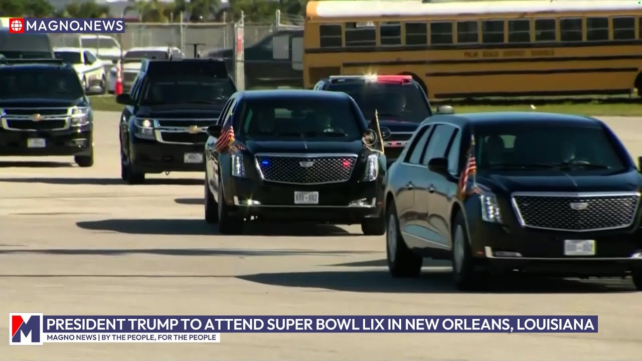 President Trump departs on Air Force One to attend Super Bowl LIX in New Orleans, Louisiana [LIVE]