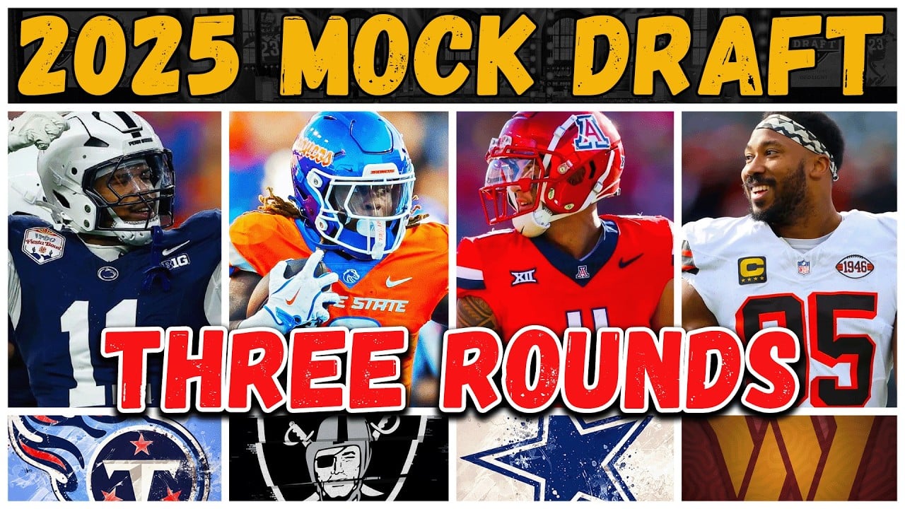 THREE ROUND 2025 NFL Mock Draft with TRADES