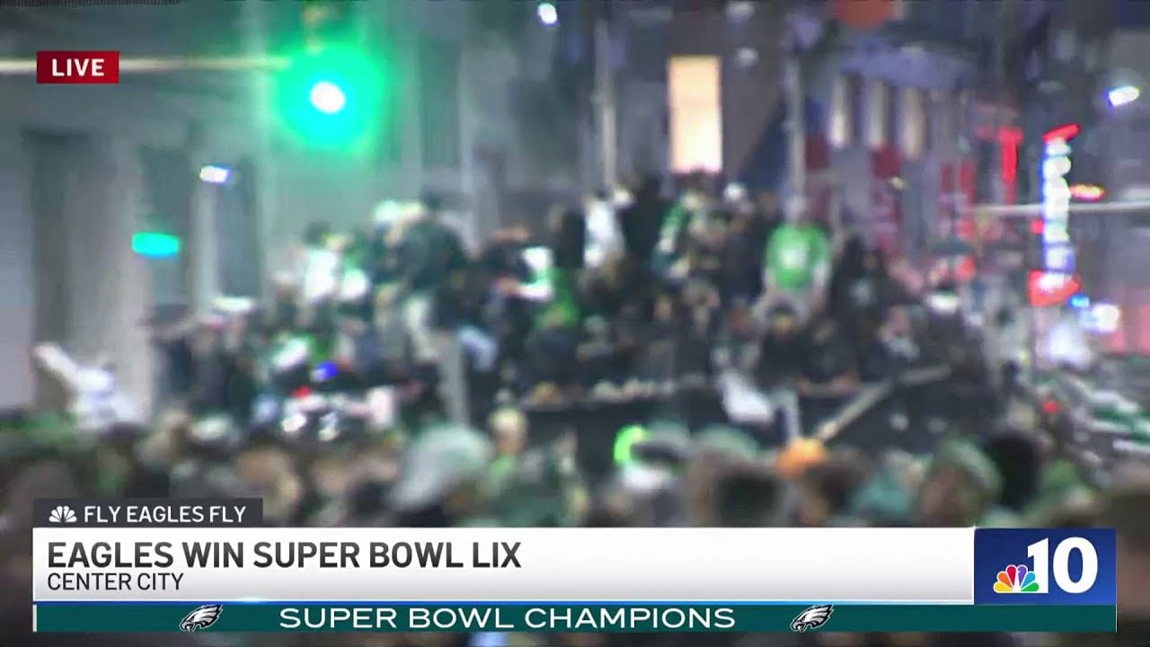 Wild scene in Center City after Eagles win Super Bowl LIX