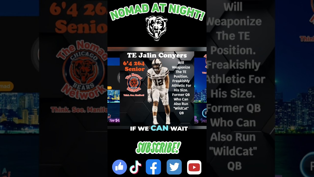 Chicago Bears Weaponizing The TE Position Late In The Draft With Jalin Conyers