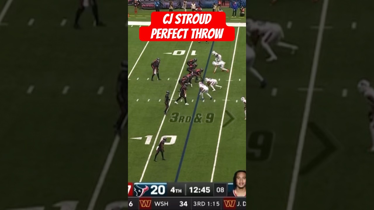 CJ Stroud Perfect Throw #nfl #nflnews #nflupdates #houstontexans #cjstroud #shorts #fyp #football