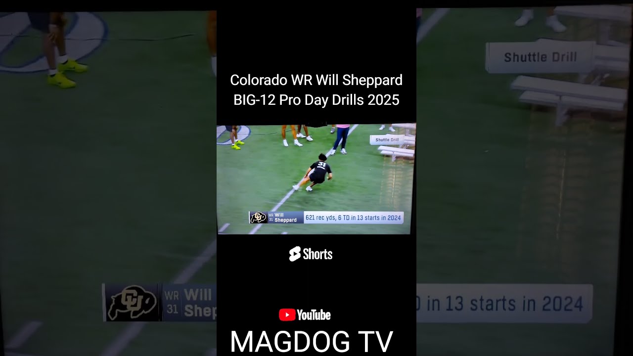 Colorado WR Will Sheppard 2025 BIG-12 Pro Day Drills! #deionsanders #shorts #coloradobuffaloes