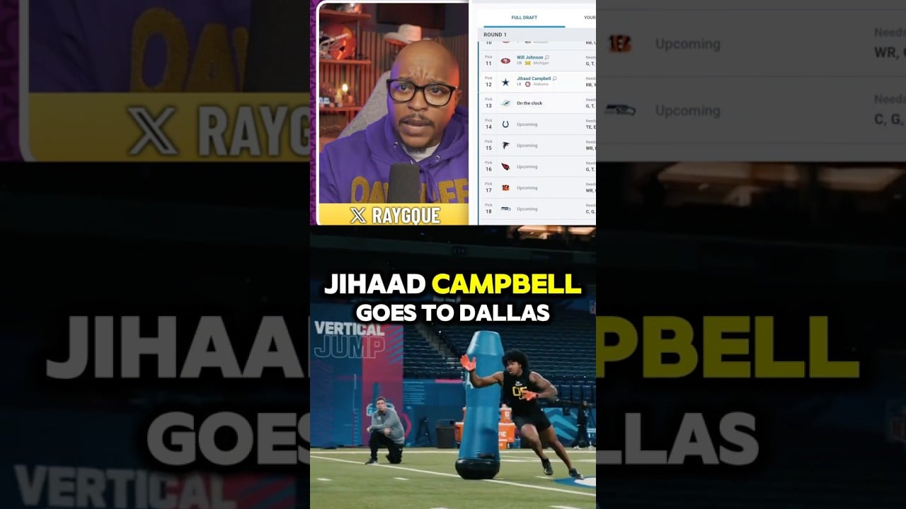 Dallas Cowboys Draft Jihaad Campbell at #12! | #NFLDraft2025