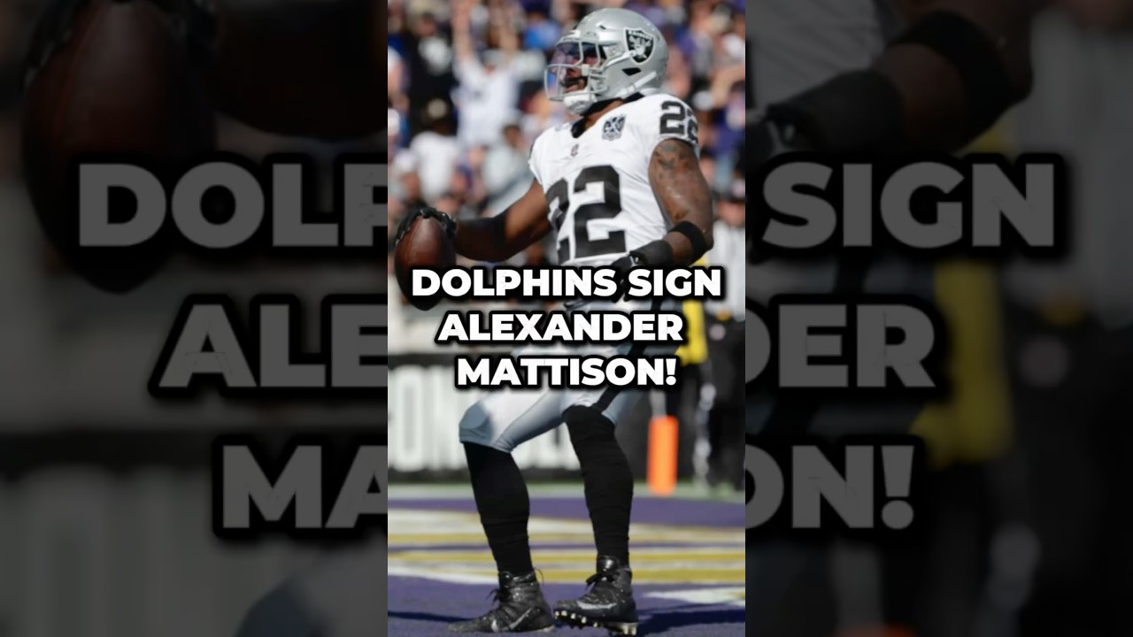 🚨Dolphins News: Miami Signs RB Alexander Mattison In NFL Free Agency! #shorts