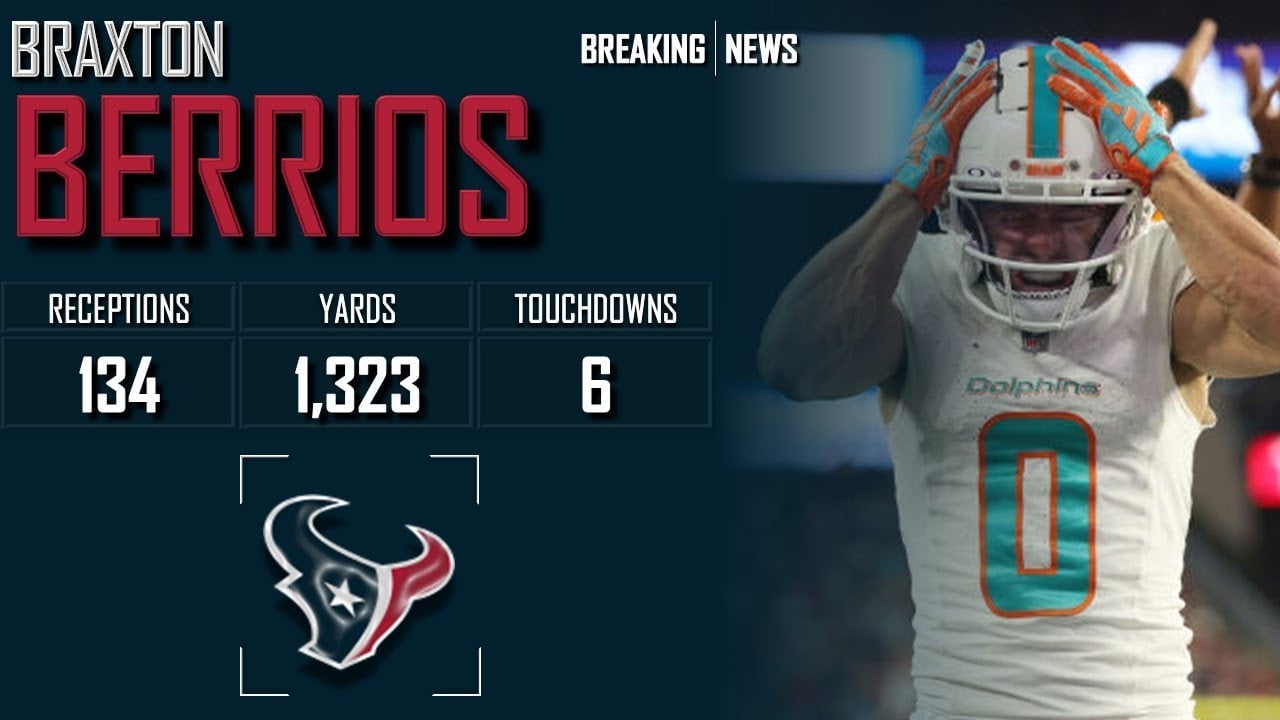 𝐁𝐑𝐄𝐀𝐊𝐈𝐍𝐆 𝐍𝐄𝐖𝐒: Houston Texans Sign WR Braxton Berrios | 2025 NFL Offseason