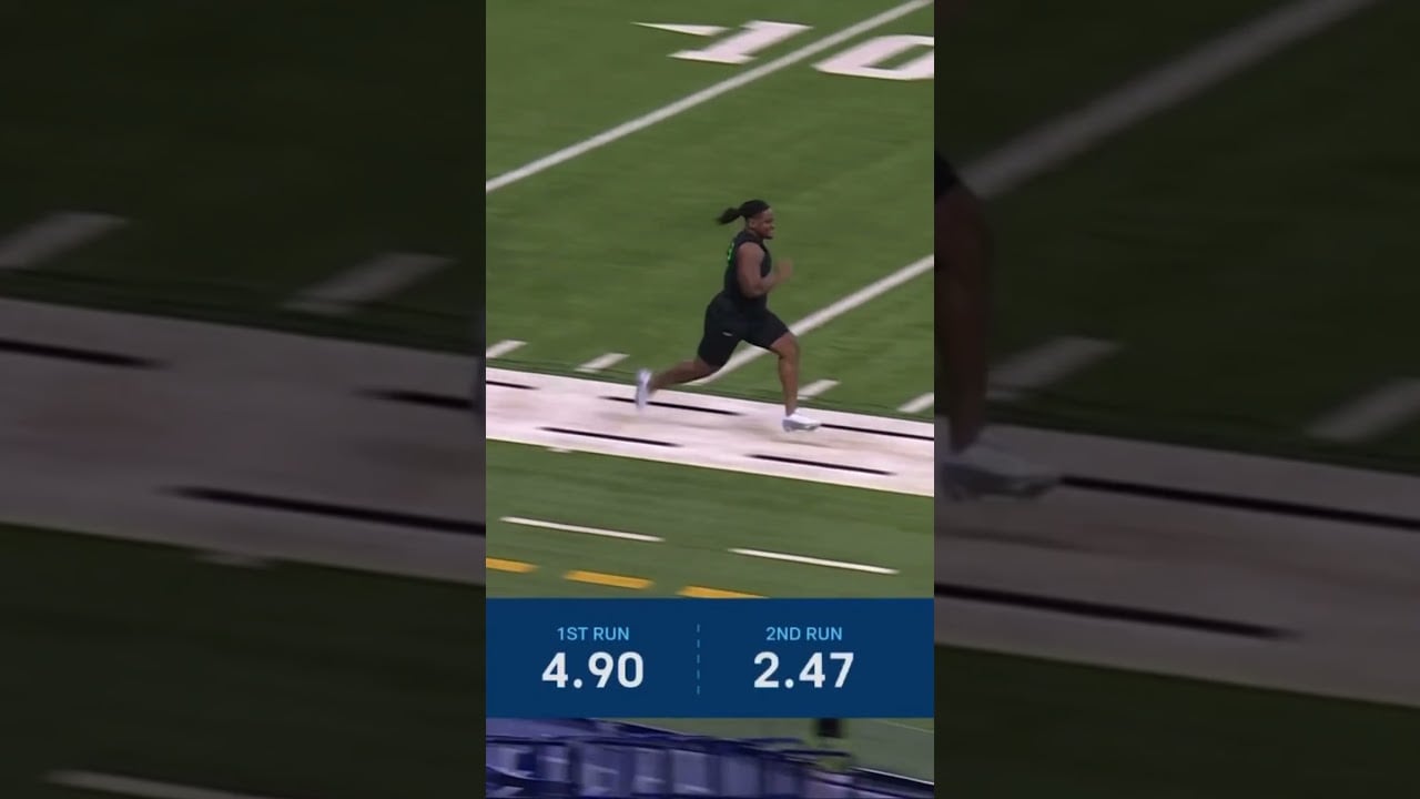 Jared Wilson 4.84-Second 40 Yard Dash! #georgia #nfldraft #nflcombine #nfl #shorts