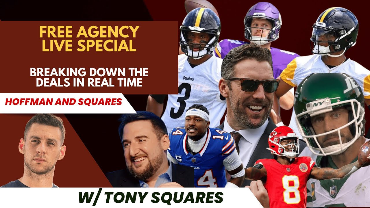 LIVE: NFL Free Agency Coverage – Commanders & More! | Hoffman & Squares