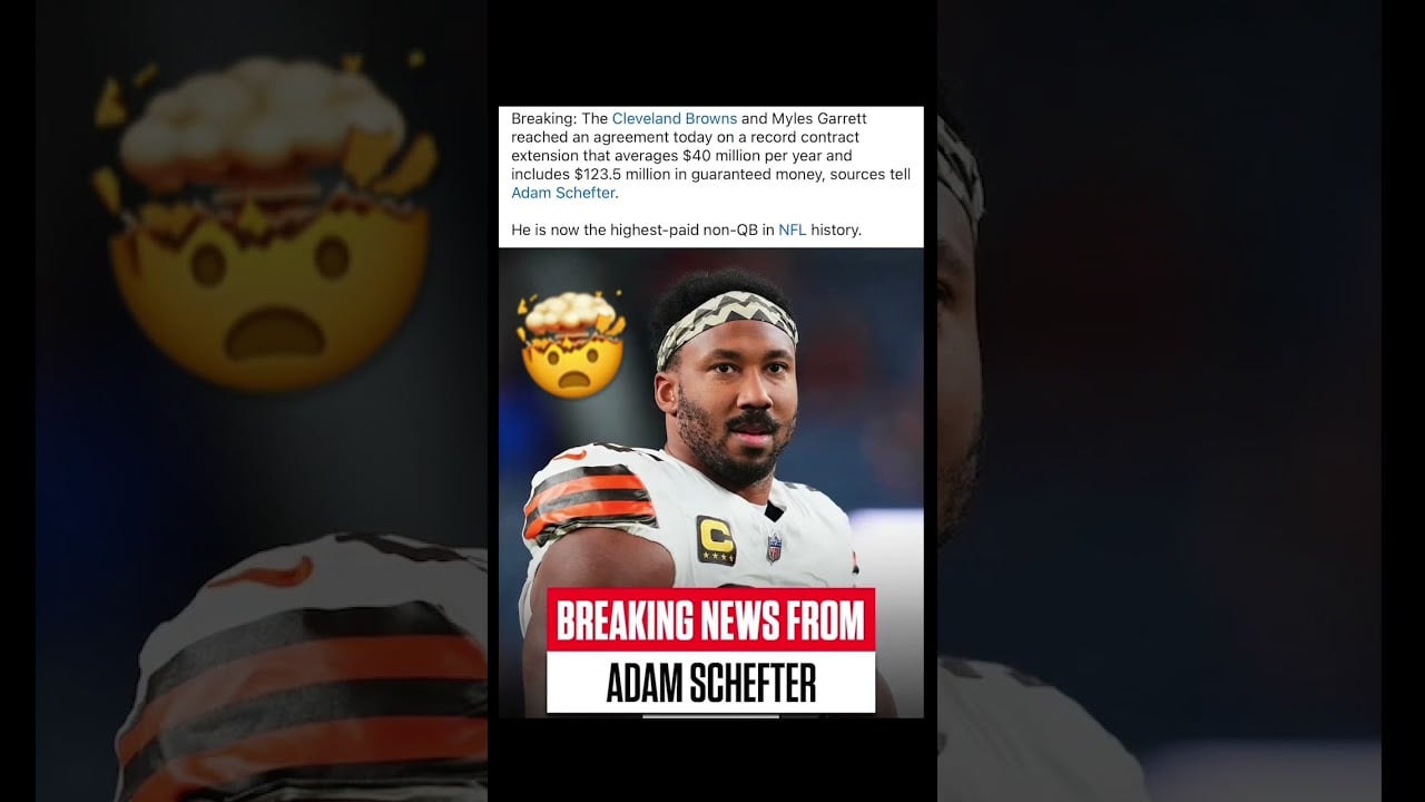 Myles Garrett Is Staying In Cleveland #nfl #nflnews