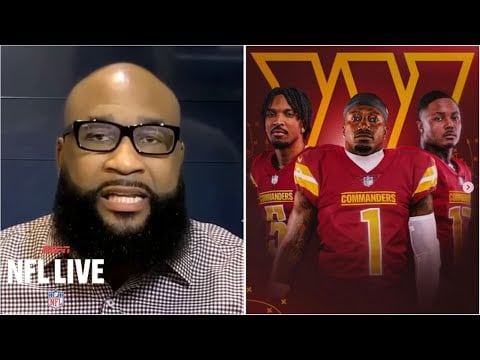 NFL LIVE | Marcus Spears reacts to Commanders land WR Deebo Samuel in Blockbuster Trade with 49ers