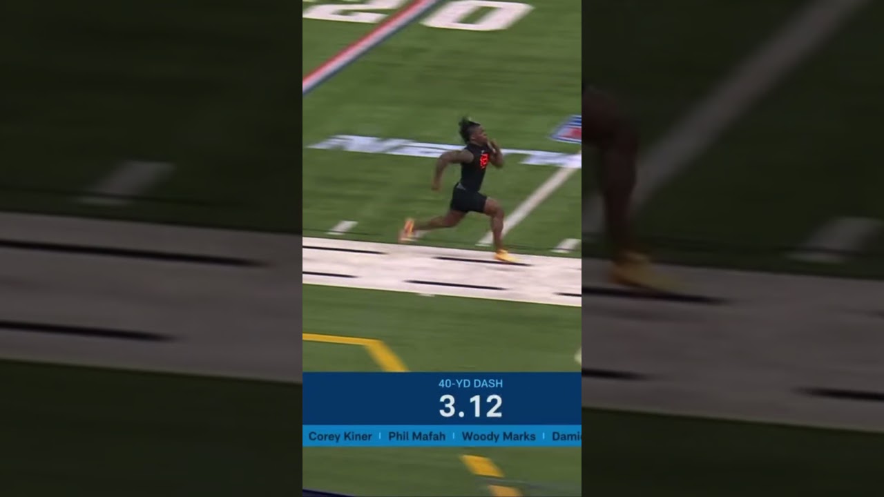 Quinshon Judkins 4.48-Second 40 Yard Dash! #ohiostate #nfl #nfldraft #nflcombine #shorts