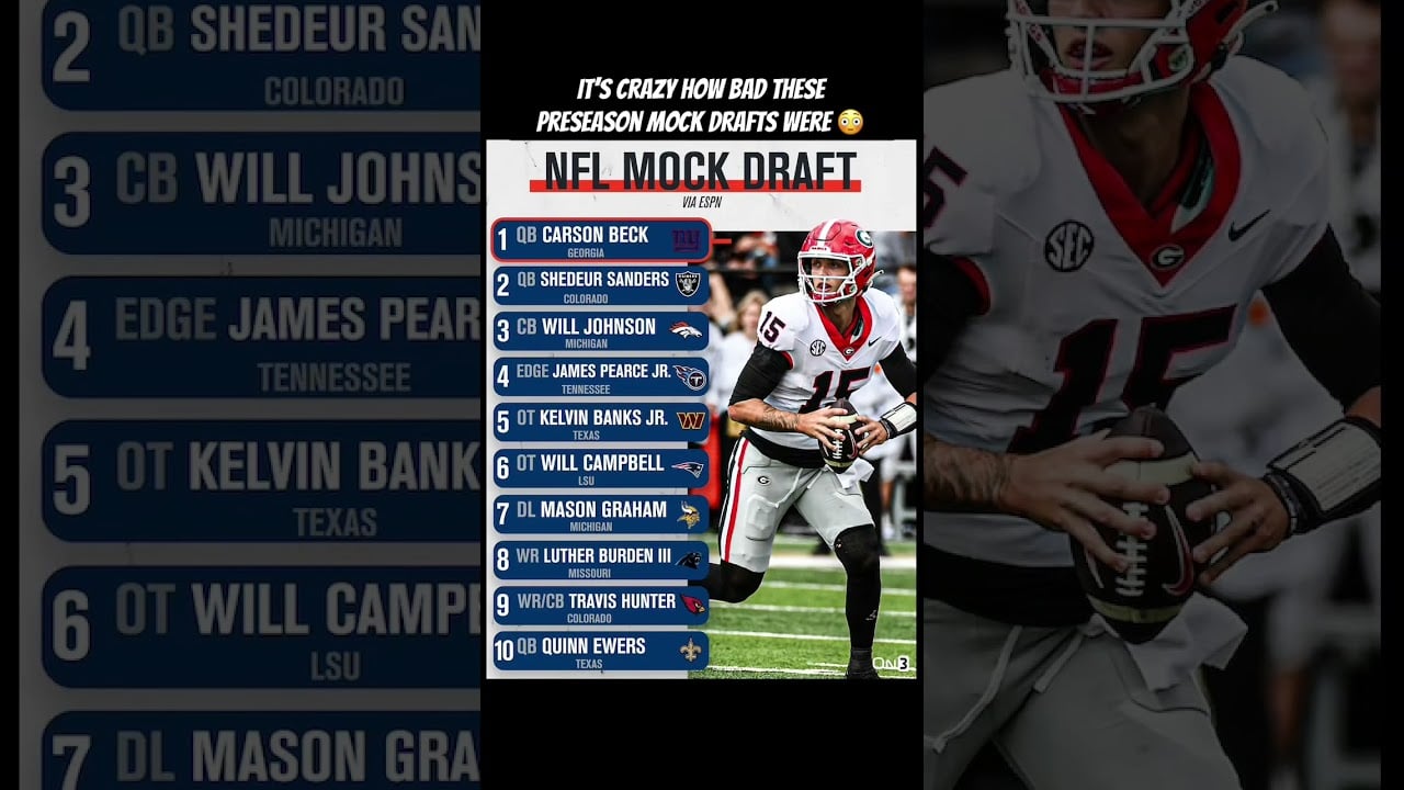 These Preseason 2025 NFL Mock Drafts were… 😳